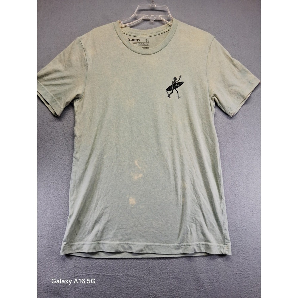 Jetty Men Tshirt‎ Draw Your Own Line Cream Size M Short Sleeves